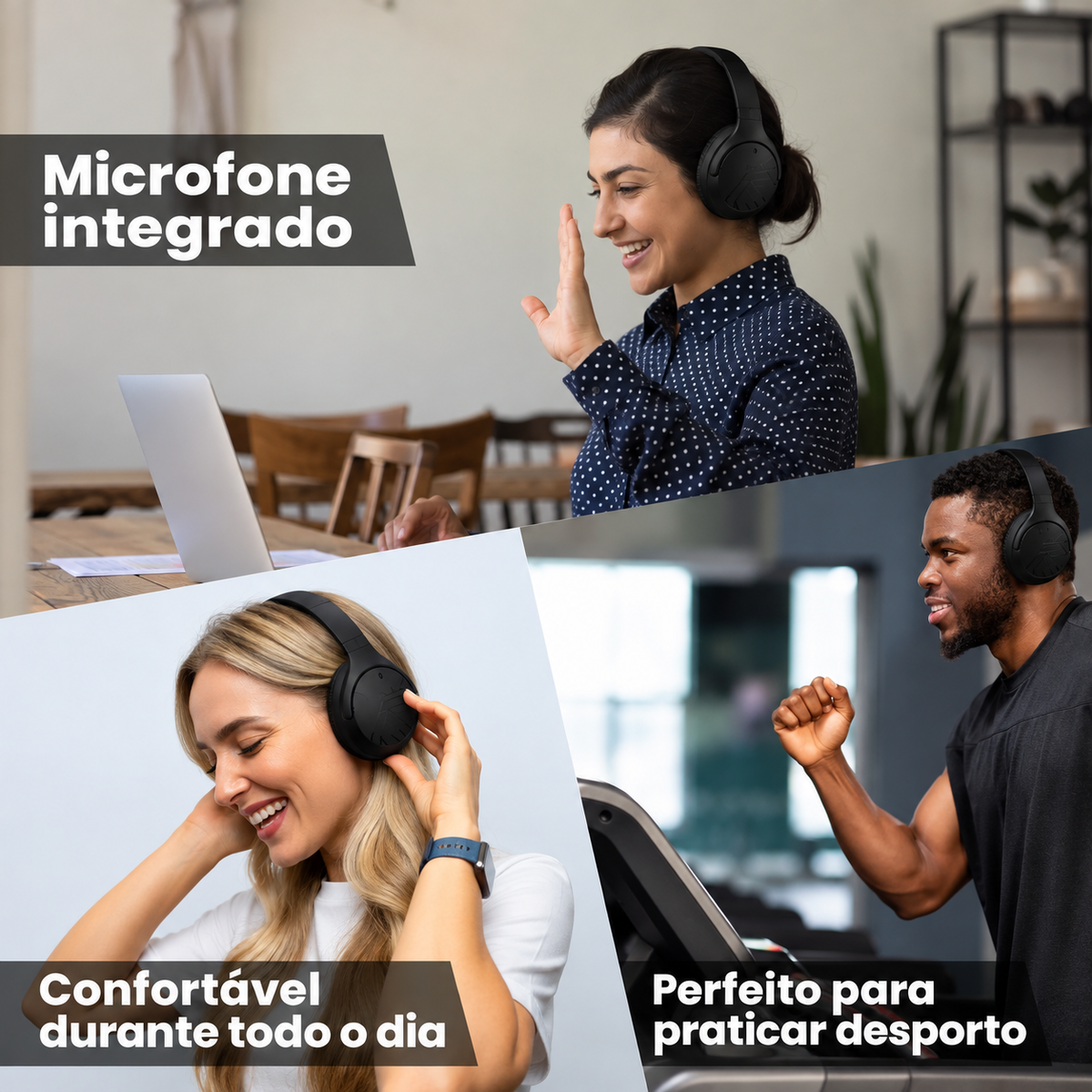 Auscultadores Dobráveis com Som EQ