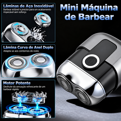 Mini Máquina de Barbear Elétrica para Homem