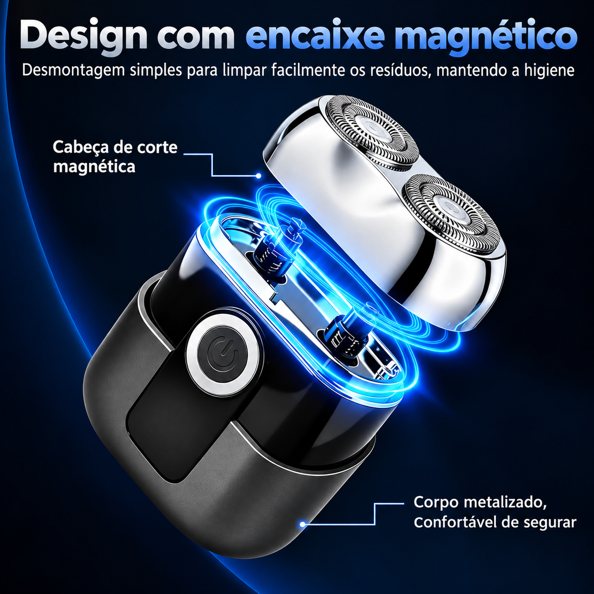 Mini Máquina de Barbear Elétrica para Homem