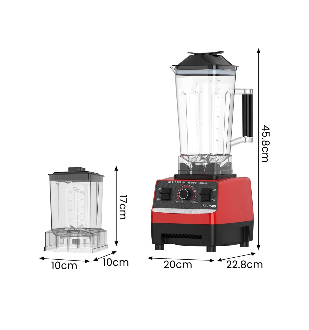 Liquidificadora de copo profissional de 2000 W
